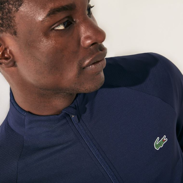 Lacoste SPORT Stretch Ergonomic Zippered Golf Jacket Marineblå Blå | 2lvrIWk3