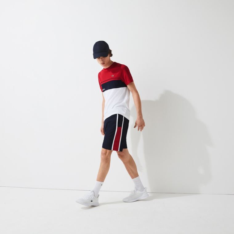 Lacoste SPORT Taffeta Tennis Shorts Marineblå Blå Rød Hvite | PooSYeKZ