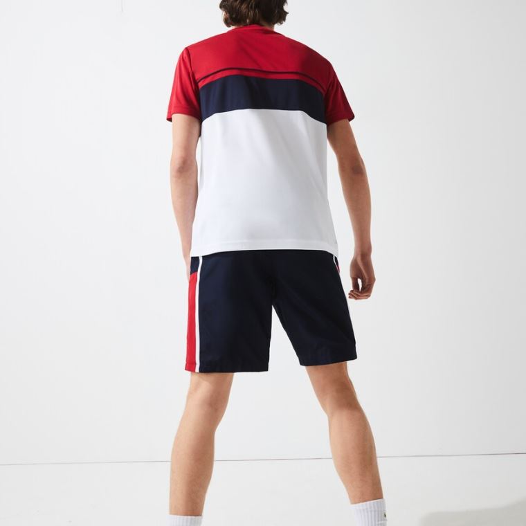 Lacoste SPORT Taffeta Tennis Shorts Marineblå Blå Rød Hvite | PooSYeKZ