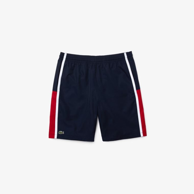 Lacoste SPORT Taffeta Tennis Shorts Marineblå Blå Rød Hvite | PooSYeKZ