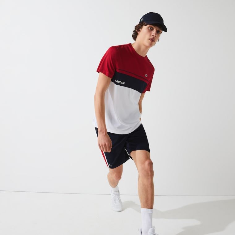 Lacoste SPORT Taffeta Tennis Shorts Marineblå Blå Rød Hvite | PooSYeKZ