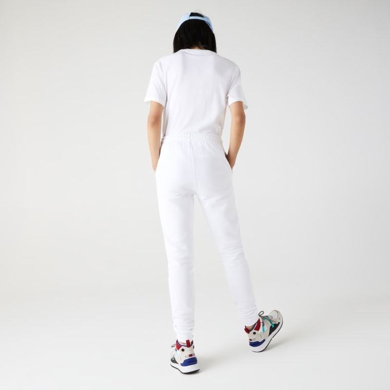 Lacoste SPORT Tennis Fleece Trackpants Hvite | vU0MmVrP