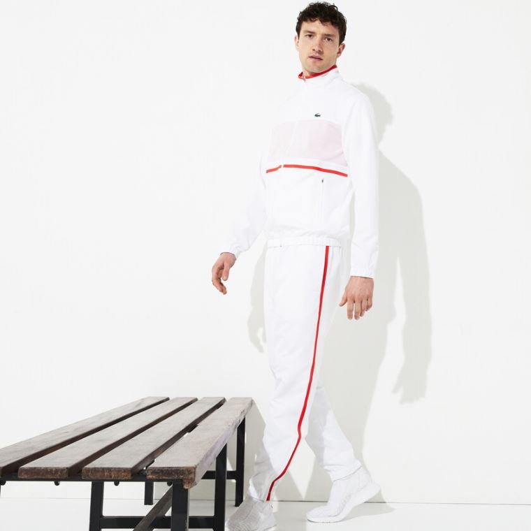 Lacoste SPORT Tennis Tracksuit Hvite Rød Marineblå Blå | fPg4PcUf