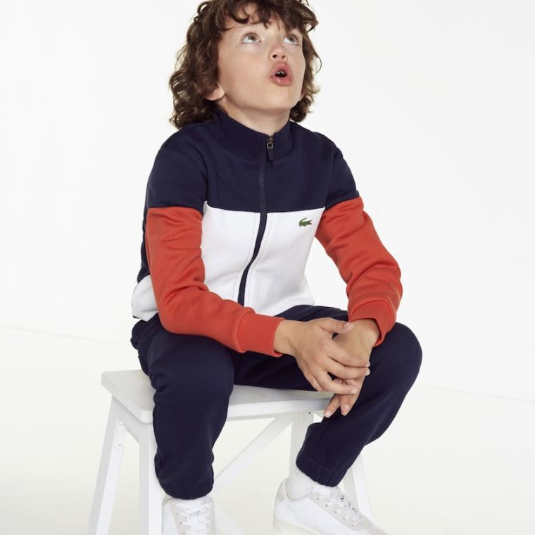 Lacoste SPORT Tennis Tracksuit Marineblå Blå Hvite Rød | M0aG4hB7