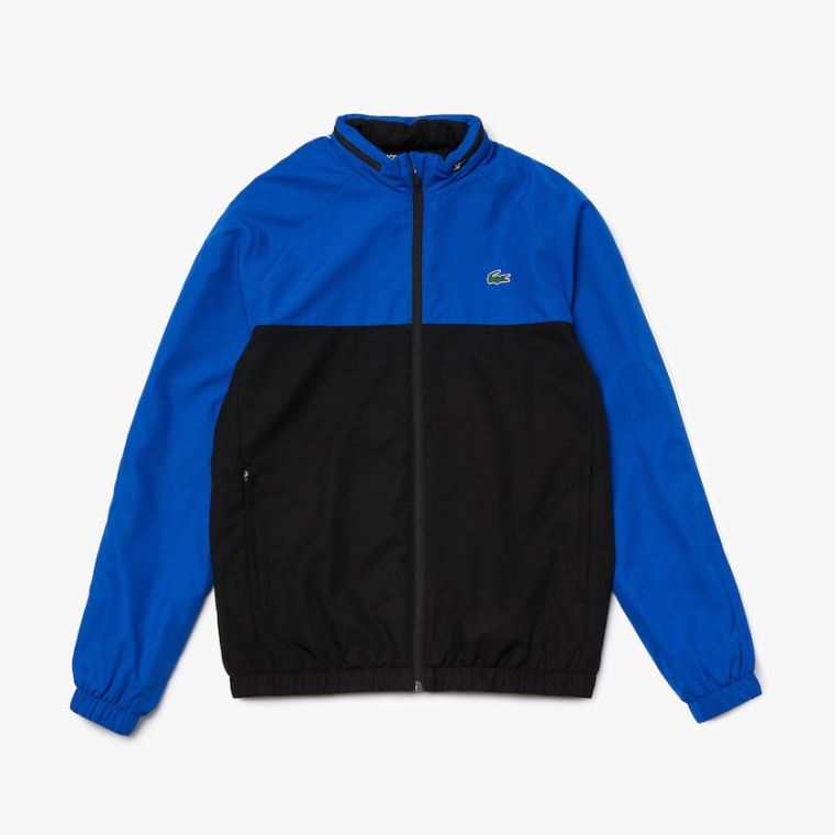 Lacoste SPORT Two-Tone Tennis Tracksuit Svarte Blå Hvite | JbZeVFMq