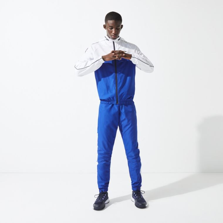 Lacoste SPORT Two-Tone Tennis Tracksuit Blå Hvite Marineblå Blå | T5wVHGKN