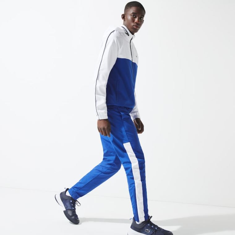 Lacoste SPORT Two-Tone Tennis Tracksuit Blå Hvite Marineblå Blå | T5wVHGKN