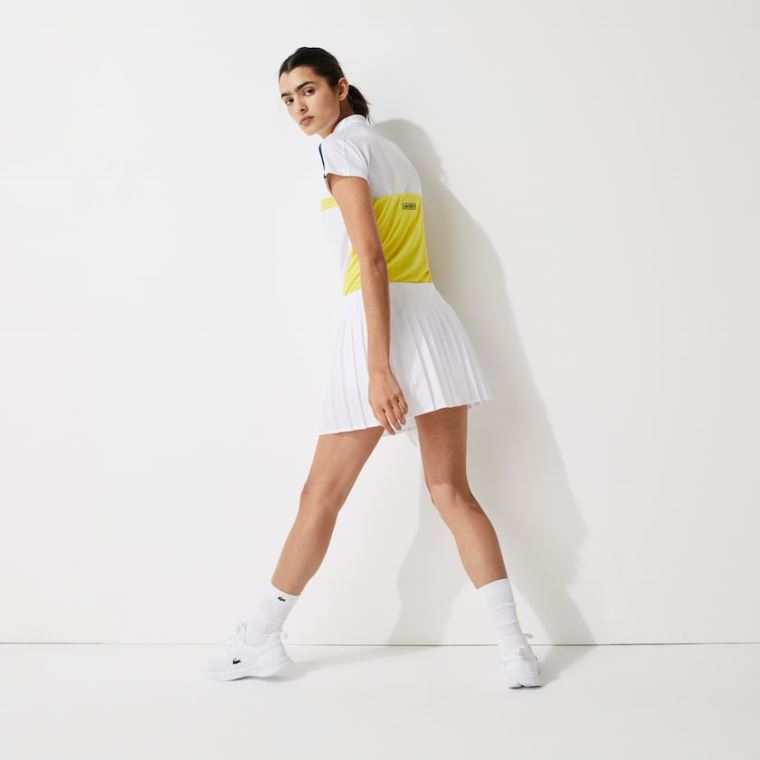 Lacoste SPORT Ultra Dry Pleated Tennis Skirt Hvite | z46zXrkk