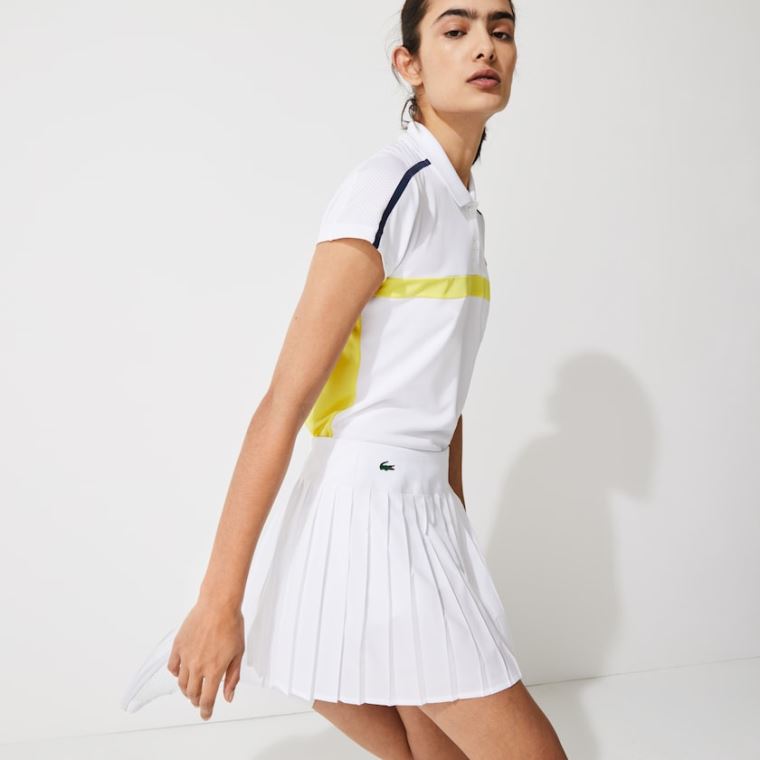 Lacoste SPORT Ultra Dry Pleated Tennis Skirt Hvite | z46zXrkk