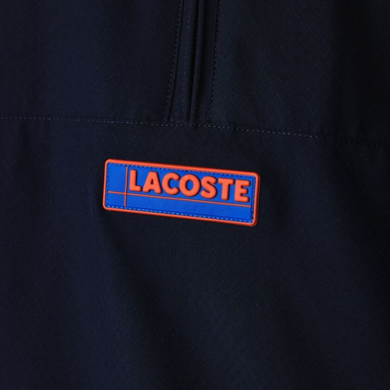 Lacoste SPORT Zip Neck Lette Vann-Resistant Jacket Marineblå Blå Blå Rød Gul | r4rUcQMC