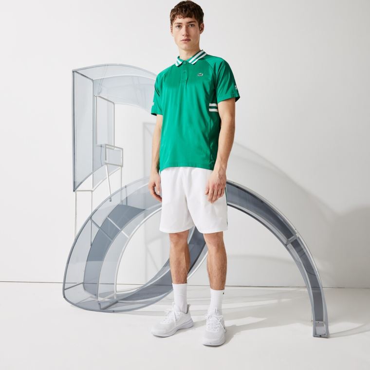 Lacoste SPORT x Novak Djokovic Pustende Ultra-Dry Polo Grønn Hvite | 5UyYIIvY