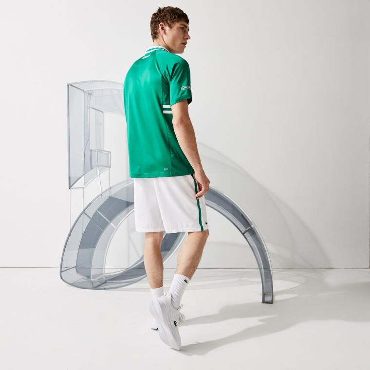 Lacoste SPORT x Novak Djokovic Pustende Ultra-Dry Polo Grønn Hvite | 5UyYIIvY