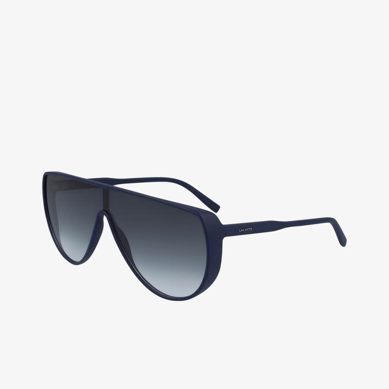 Lacoste Shield Plastic Sports-Inspired Sunglasses Blå | HrBZoYpo