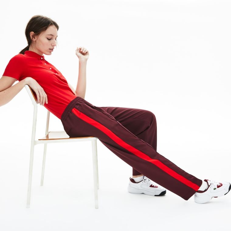 Lacoste Side-Stripe Track Pants Mørke Rød Rød | S6WsZi6F