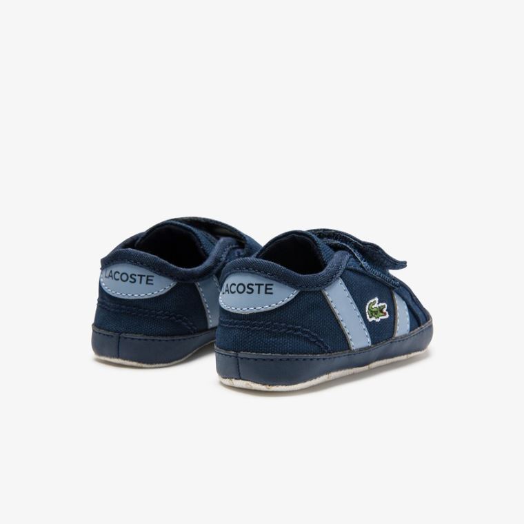 Lacoste Sideline Crib Canvas Sneakers Marineblå | zeV2SOki