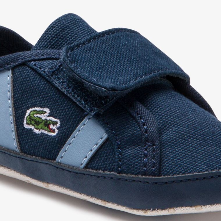 Lacoste Sideline Crib Canvas Sneakers Marineblå | zeV2SOki