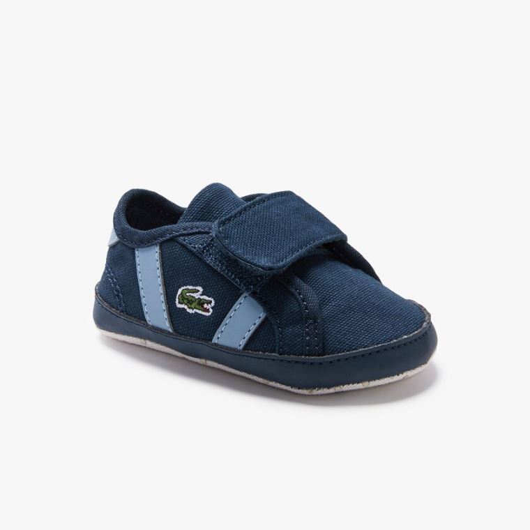 Lacoste Sideline Crib Canvas Sneakers Marineblå | zeV2SOki