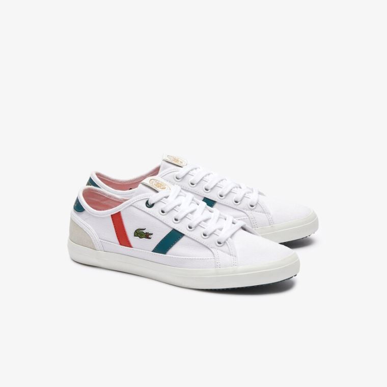 Lacoste Sideline Roland Garros Sneakers Hvite Grønn | J95bIGG3