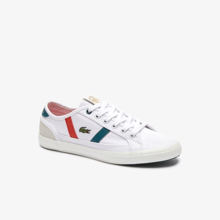 Lacoste Sideline Roland Garros Sneakers Hvite Grønn | J95bIGG3