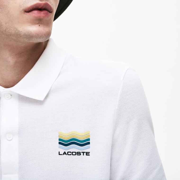 Lacoste Slim Fit Bomull Petit Piqué Polo Hvite | gt2PXcYm