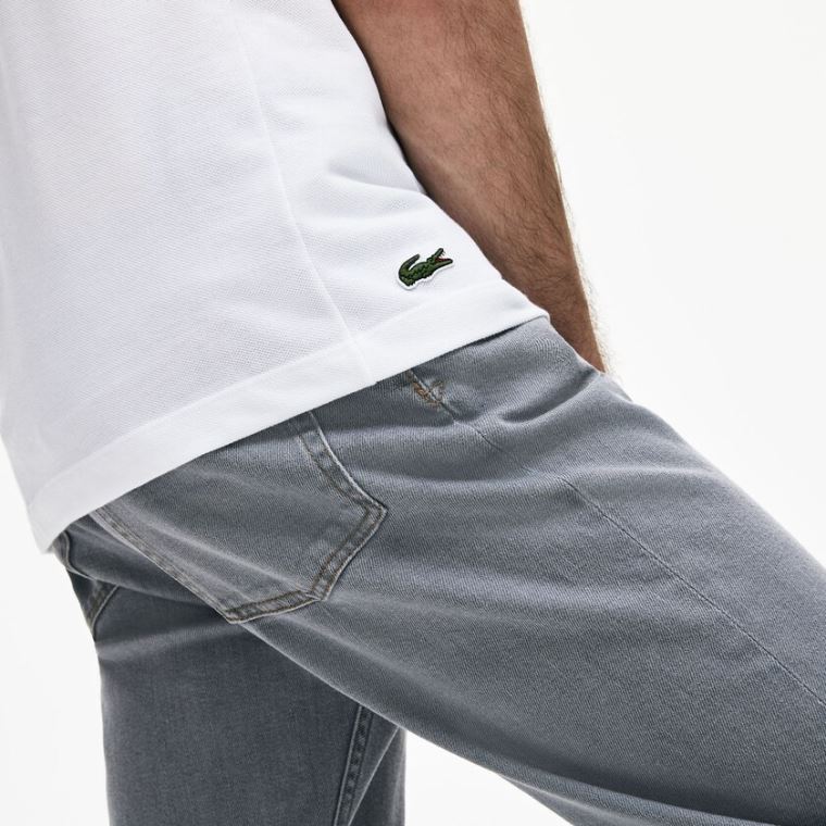 Lacoste Slim Fit Bomull Petit Piqué Polo Hvite | gt2PXcYm