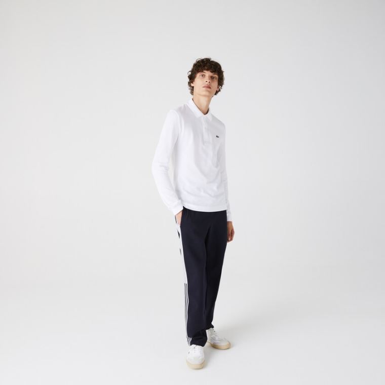 Lacoste Slim Fit Petit Piqué Polo Hvite | ftT9uOX0