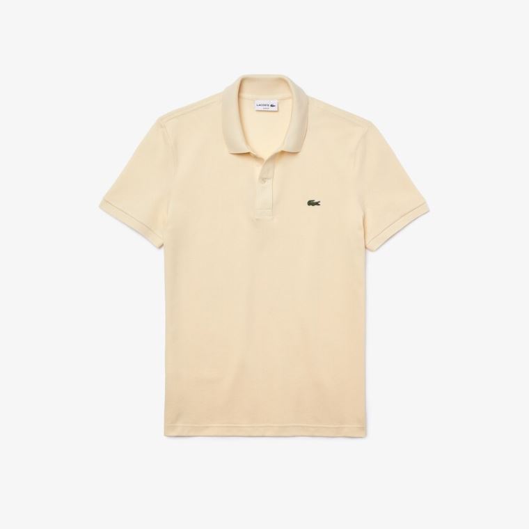 Lacoste Slim Fit Polo in Petit Piqué Beige | fPULyZXN