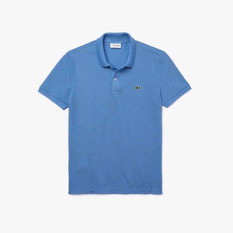 Lacoste Slim Fit Polo in Petit Piqué Blå | AtqUHBDj