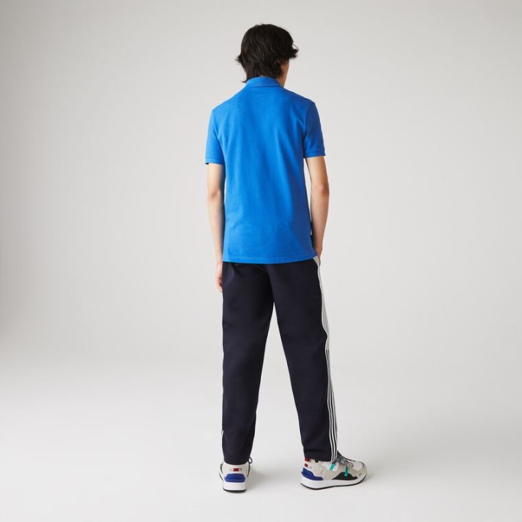 Lacoste Slim Fit Polo in Petit Piqué Blå | NavGmmMT