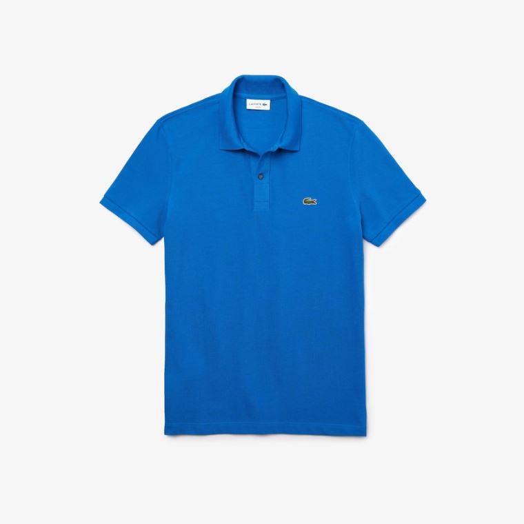 Lacoste Slim Fit Polo in Petit Piqué Blå | NavGmmMT