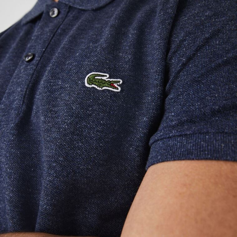 Lacoste Slim Fit Polo in Petit Piqué Blå | hK9K3urk