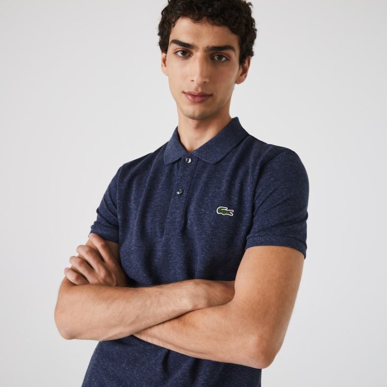 Lacoste Slim Fit Polo in Petit Piqué Blå | hK9K3urk