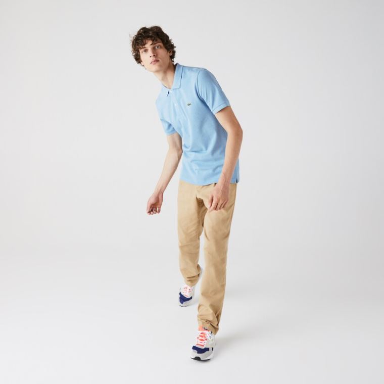 Lacoste Slim Fit Polo in Petit Piqué Blå | lduFowgM