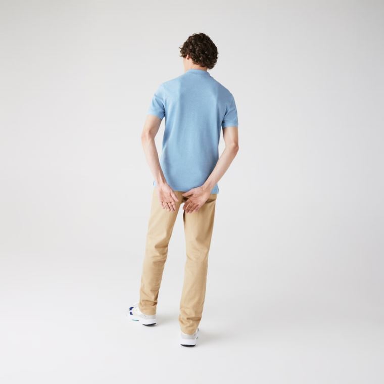 Lacoste Slim Fit Polo in Petit Piqué Blå | lduFowgM