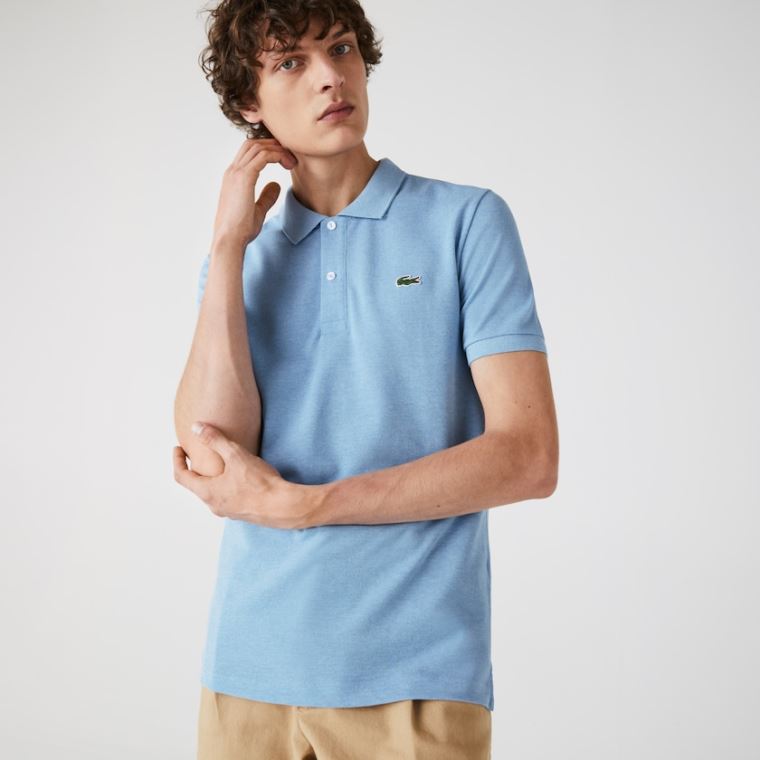 Lacoste Slim Fit Polo in Petit Piqué Blå | lduFowgM