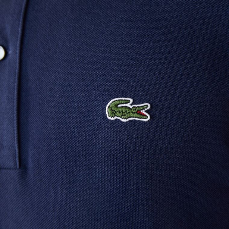 Lacoste Slim Fit Polo in Petit Piqué Blå | uywUAB46