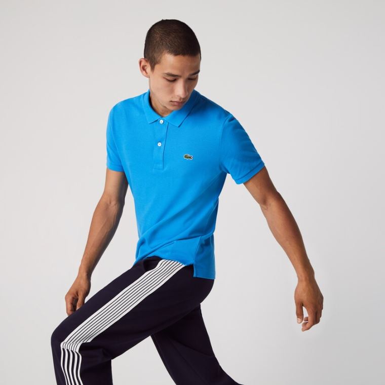 Lacoste Slim Fit Polo in Petit Piqué Blå | y8o9dHNm