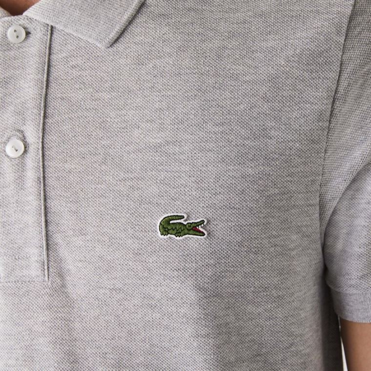 Lacoste Slim Fit Polo in Petit Piqué Grå | Gk0l9S4G