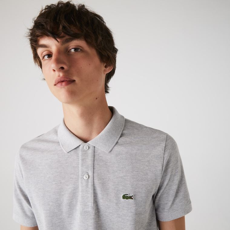 Lacoste Slim Fit Polo in Petit Piqué Grå | Gk0l9S4G