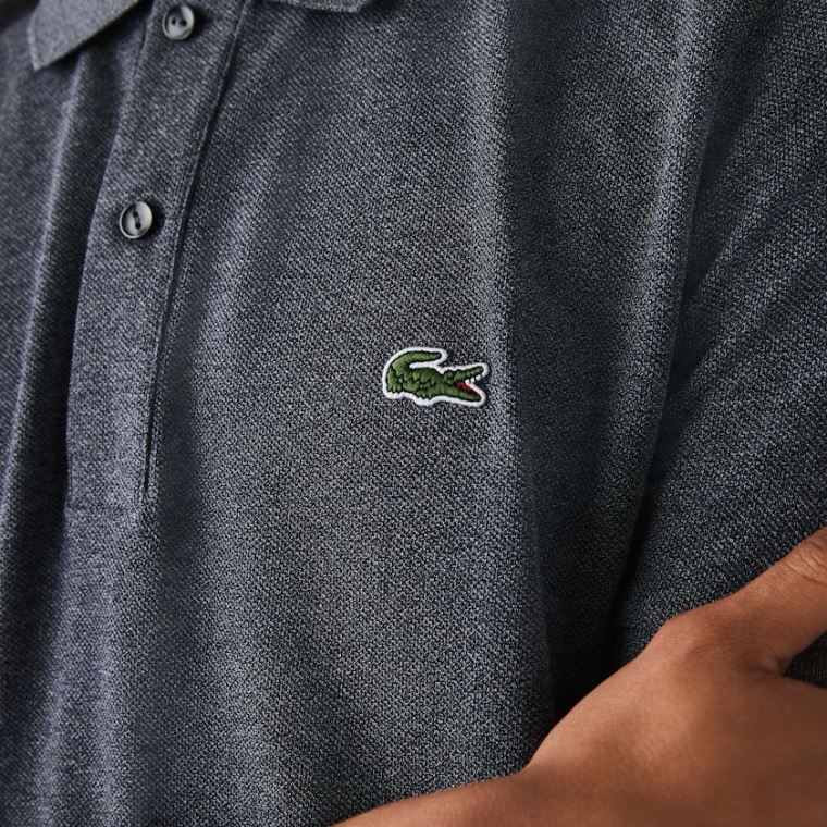 Lacoste Slim Fit Polo in Petit Piqué Grå | WPwVBD1b