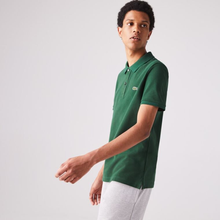 Lacoste Slim Fit Polo in Petit Piqué Grønn | OEBa9kwV