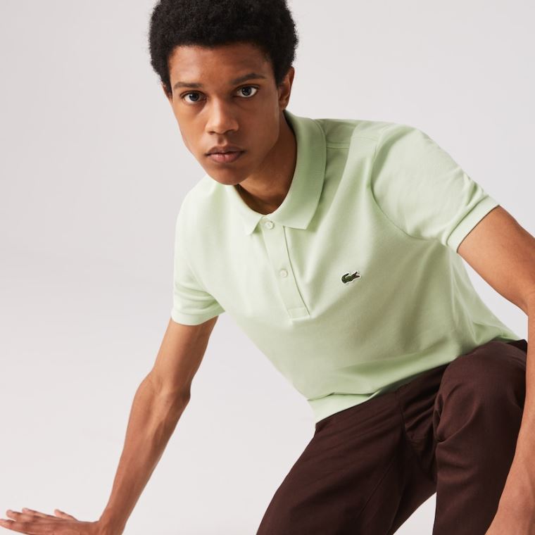 Lacoste Slim Fit Polo in Petit Piqué Grønn | Vhzub9dy