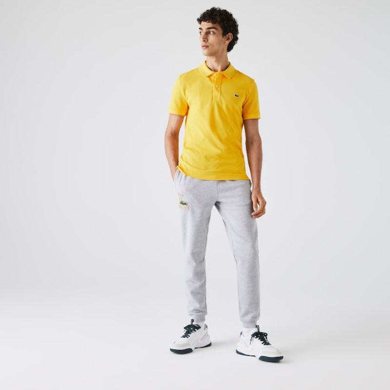 Lacoste Slim Fit Polo in Petit Piqué Gul | baL7S3NH