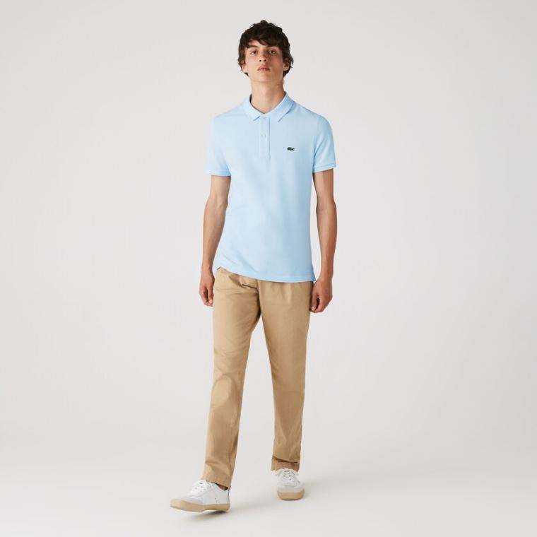 Lacoste Slim Fit Polo in Petit Piqué Lyse Blå | QUILtf2r