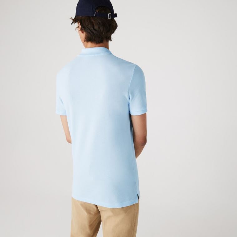 Lacoste Slim Fit Polo in Petit Piqué Lyse Blå | QUILtf2r