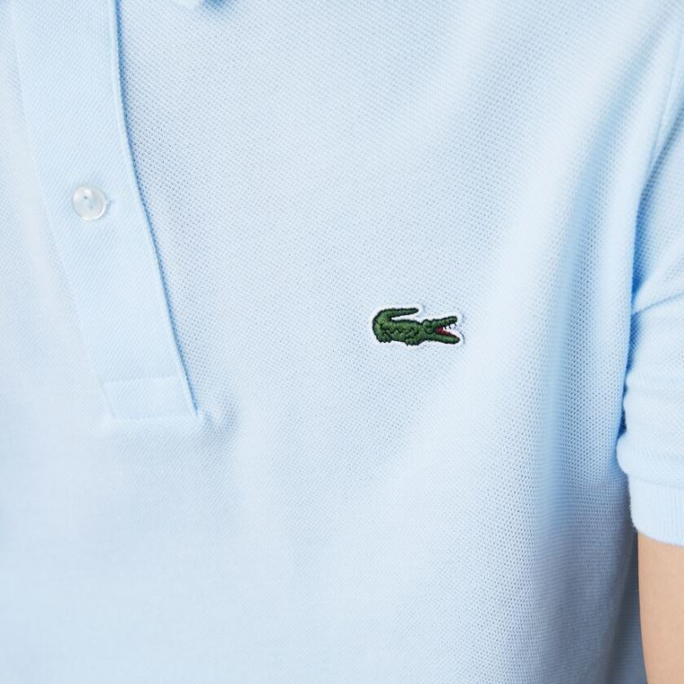 Lacoste Slim Fit Polo in Petit Piqué Lyse Blå | QUILtf2r