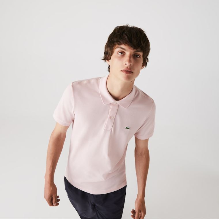 Lacoste Slim Fit Polo in Petit Piqué Lyse Rosa | dMlFJ0nY