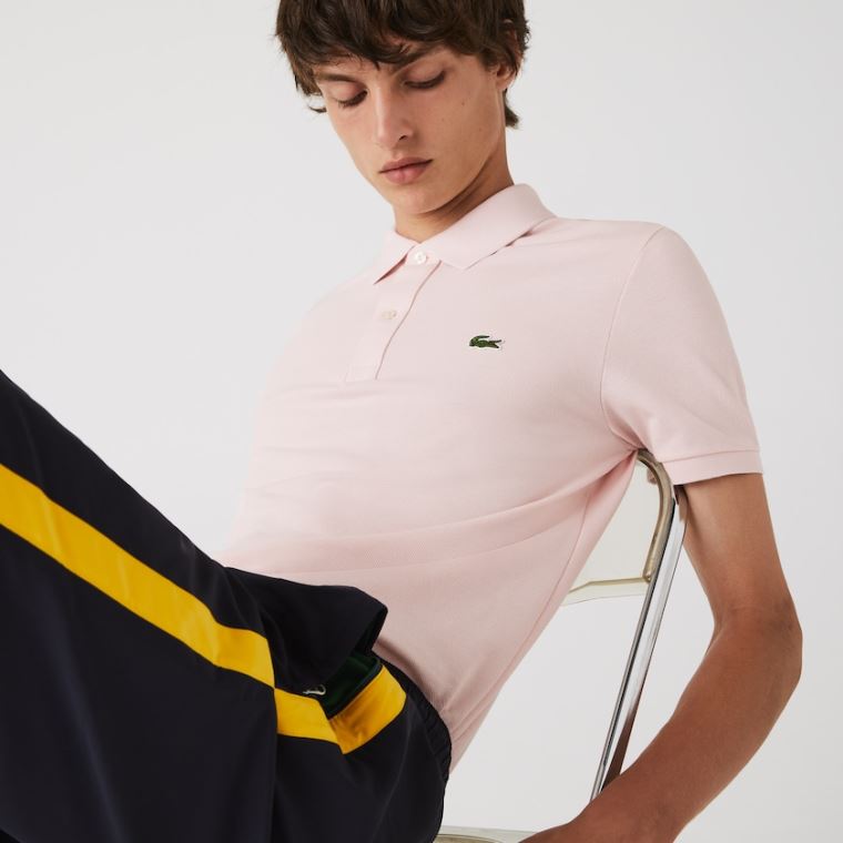 Lacoste Slim Fit Polo in Petit Piqué Lyse Rosa | dMlFJ0nY