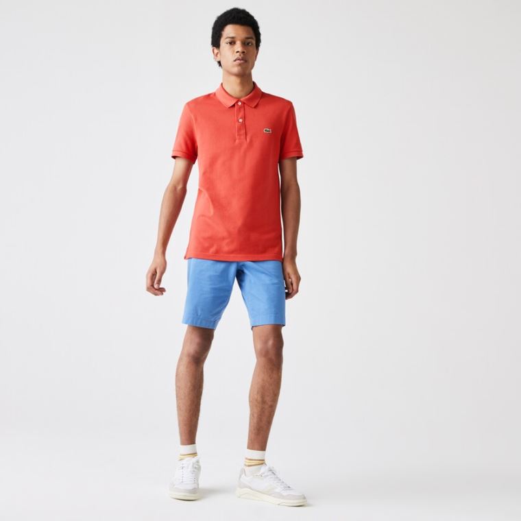 Lacoste Slim Fit Polo in Petit Piqué Rød | 7oUEWPb6