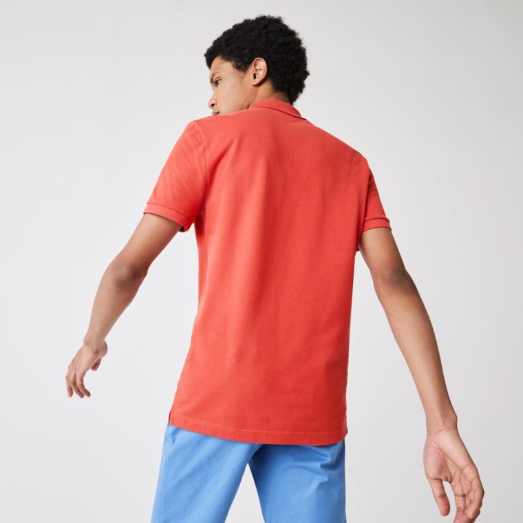 Lacoste Slim Fit Polo in Petit Piqué Rød | 7oUEWPb6